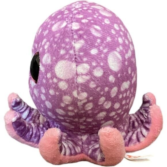 Ty Beanie Boos Octopus Plush Toy With Big Eyes & Spotted Pattern - Picture 5 of 7